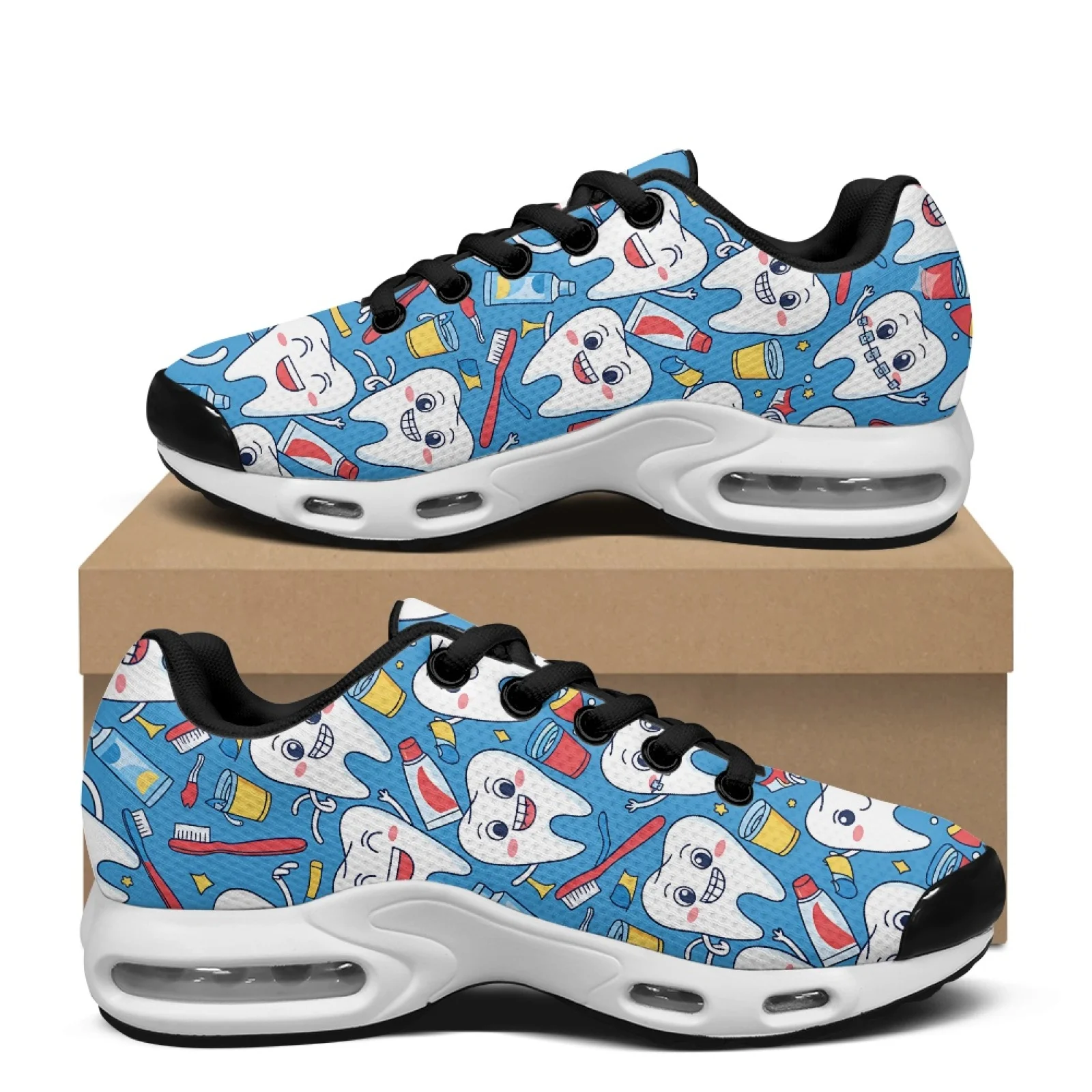 Air Cushion Jogger Shoes Men - PENSTROLL Cute Cartoon Teeth Air Running