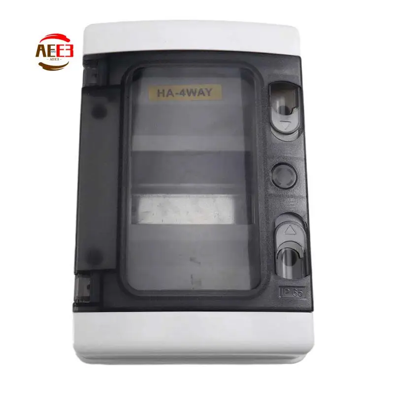 AEE3-HA Series Junction Box 4WAY PC IP65 Waterproof Distribution Box Outdoor Plastic Electrical For Circuit Breaker