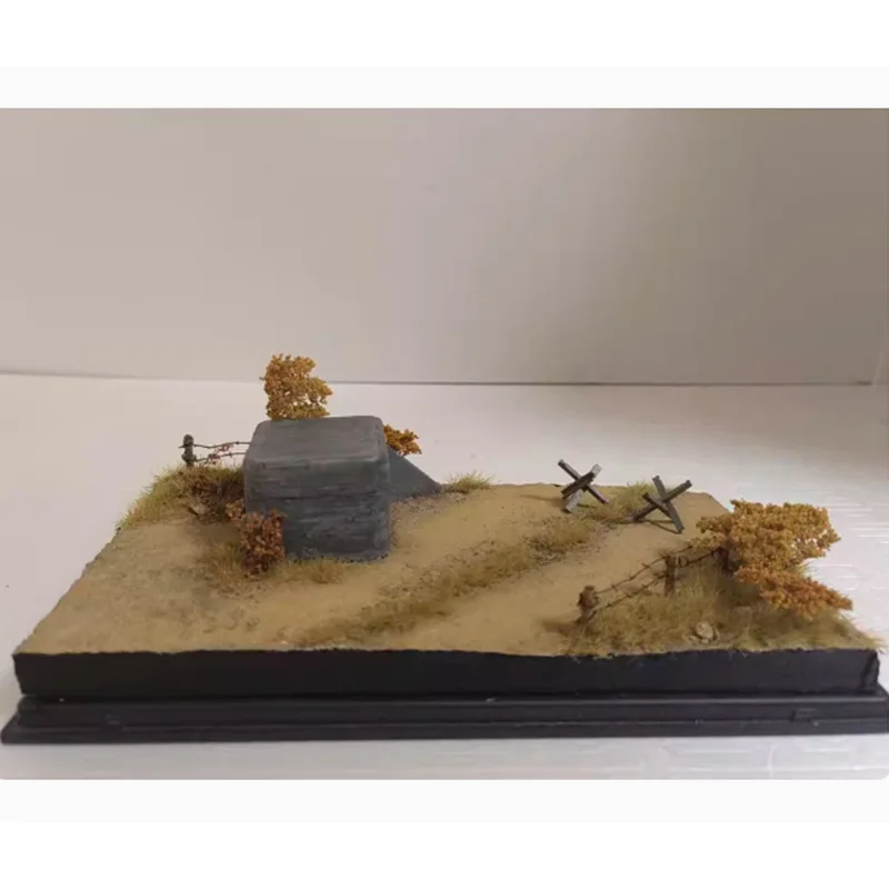 1:72 Scale Resin Plastic Scene Platform+display Box Scene Accessories Model Tank Sandtable Scene Terrain Base Static Display