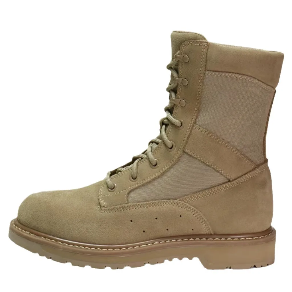 Outdoor Combat Boots High Top Desert Hiking Men's Sand Colored Breathable Tactical Boots Training Combat Boots