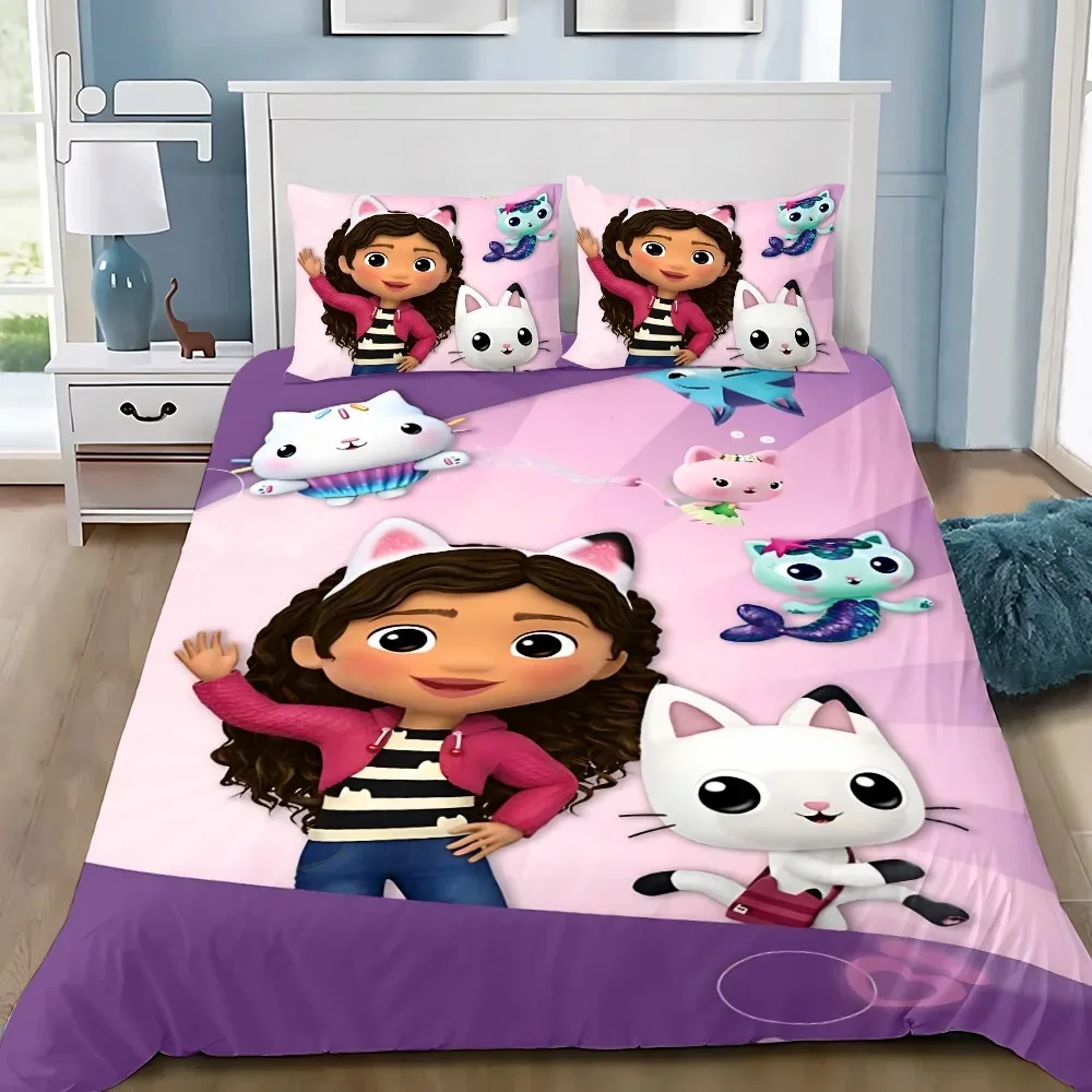 G-Gabbys Doll house 3D Printed Duvet Case Pillowcase Bedding Set Twin Full King for Kids Adults Bedroom