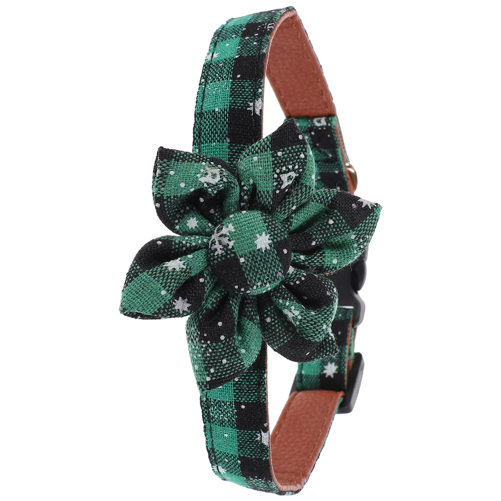 

Adorable Dog Collar 15x35cm Thick Adjustable Christmas Collars for Small Large Dogs Party Pet Sunflower Snowflake Green Holiday