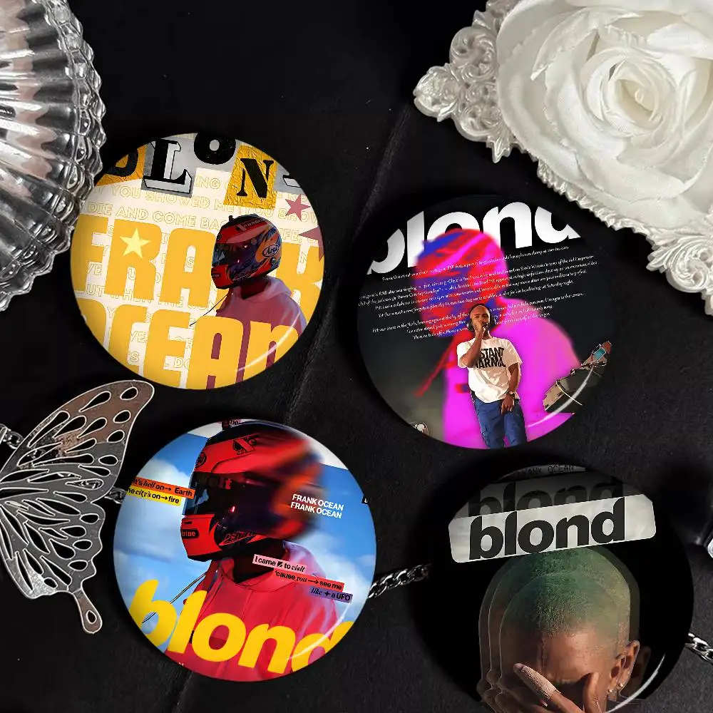 famous singer F-Frank Ocean Soft Button Pin Round Metal Badge Lapel Pin Parts Gift Friends Kid Jewelry