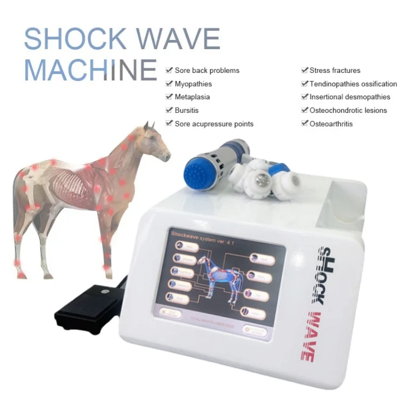 Portable Equine Veterinary Shockwave Phsiotherapy Equipment Horse Shock Wave Therapy Pain Relief Racecourse Use Shockwave