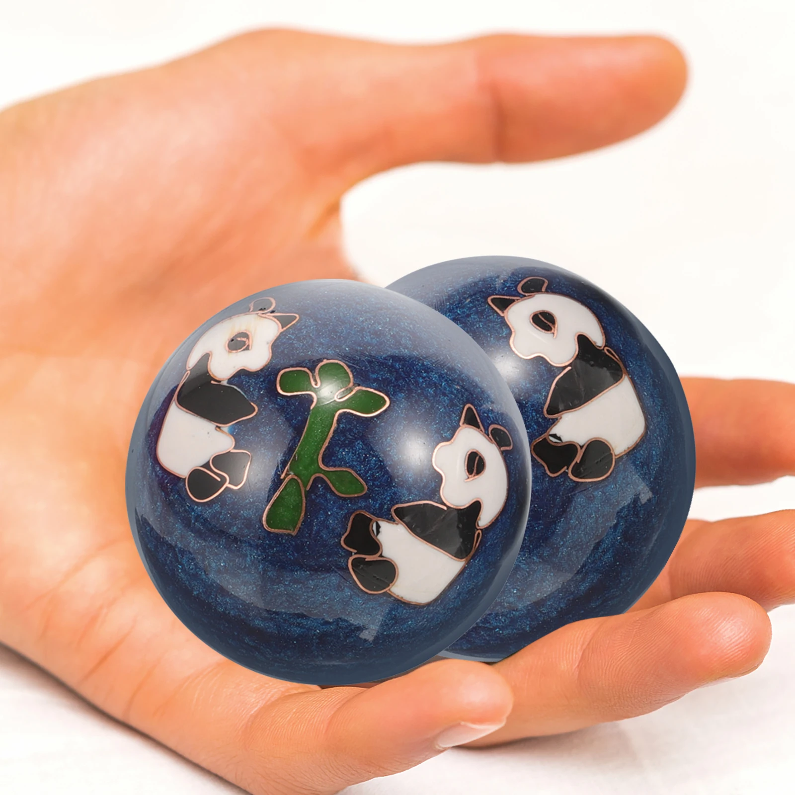 

2pcs Hand Fitness Balls Small Enamel Massage Peanut Exercise Portable Training Stimulate Muscles Reduce Pressure Healthier