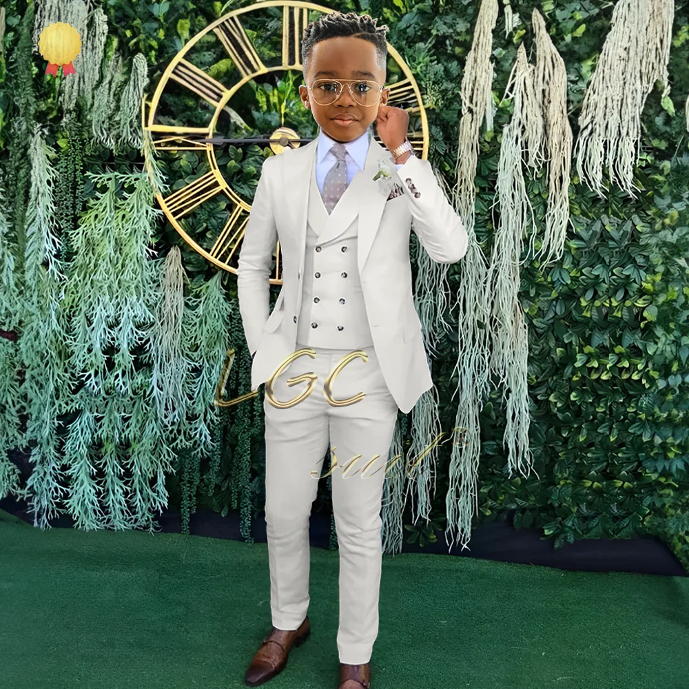 Boys classic formal suit 3 piece suit (jacket + vest + trousers) 3~16 years old children\'s wedding banquet custom dress