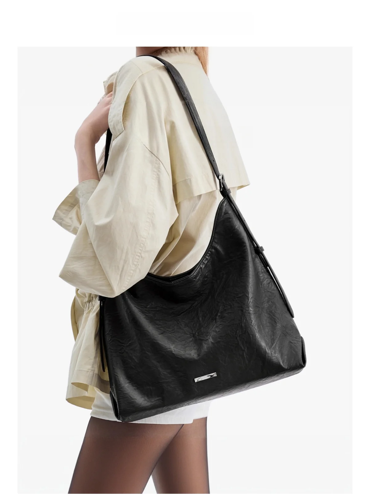 

SAPE URS, женская сумка-тоут из натуральной кожи, новинка 2025 года, универсальная сумка-хобо на одно плечо, модная большая сумка через плечо Capaci...