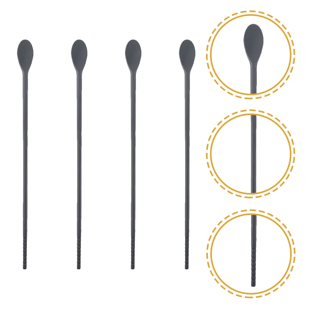 

2 Pairs Silicone Chopsticks Spoons Stirring Multi use Double Mixing Dual end Kitchen Gadget Beverages