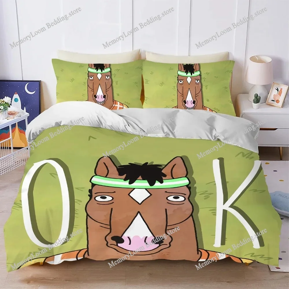 

Funny B-BoJack-Horseman Duvet Cover Set Home Style Bedding Soft Laundry Cotton Bed Four Seasons Student Dormitory Home Textile74