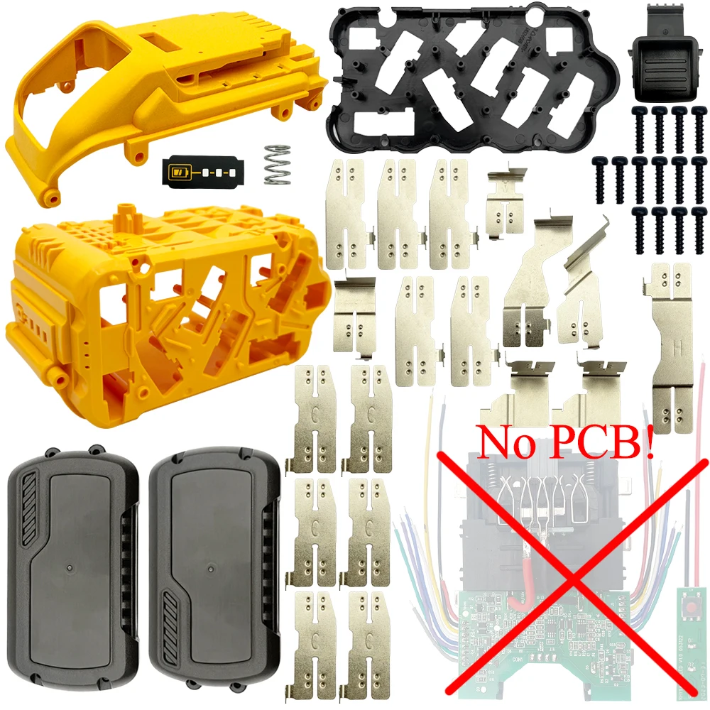 Pojemnik na akumulatory 21700 DCB606 DCB609, 15 komórek, plastikowe etui, uchwyt na akumulatory litowe DeWalt 20V 60V, obudowy, śruby — zdjęcie produktu 3