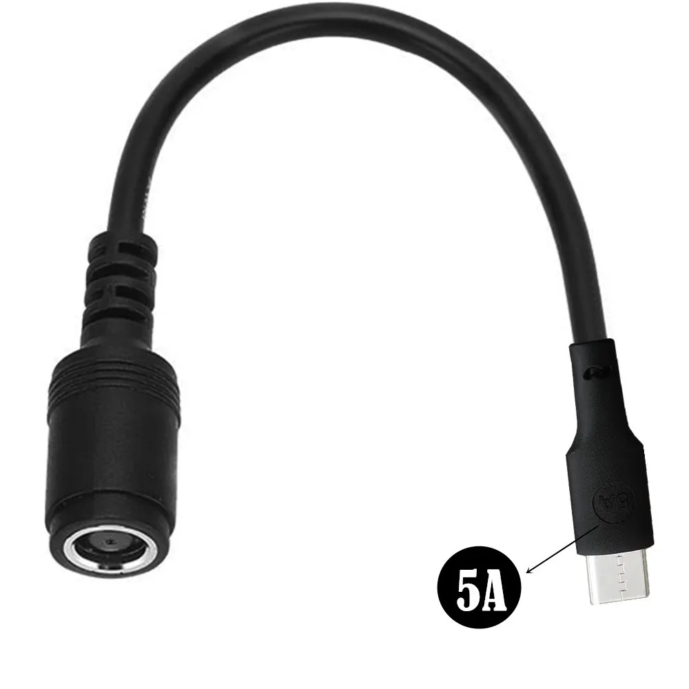 USB-C 100W 20V Input to DC 7.4 * 5.0mm PD Power 65W Output Charge Cable Support QC PD Type-C Compatible with HP-Laptop