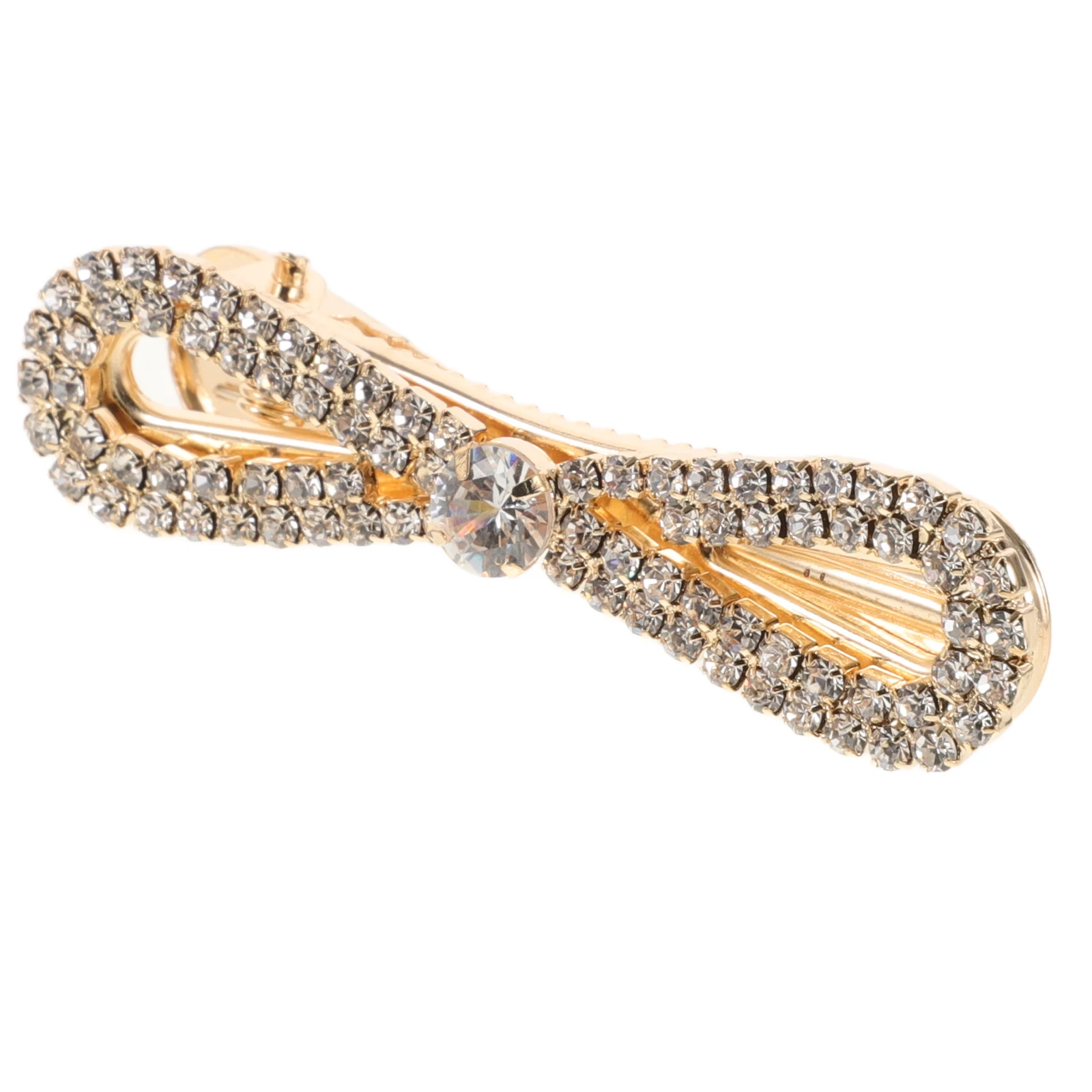 

Rhinestone Hair Clips Water Drill Zircon Bling Barrettes Duckbill Clips Wedding Accessories Elegant Bow Hair Clip