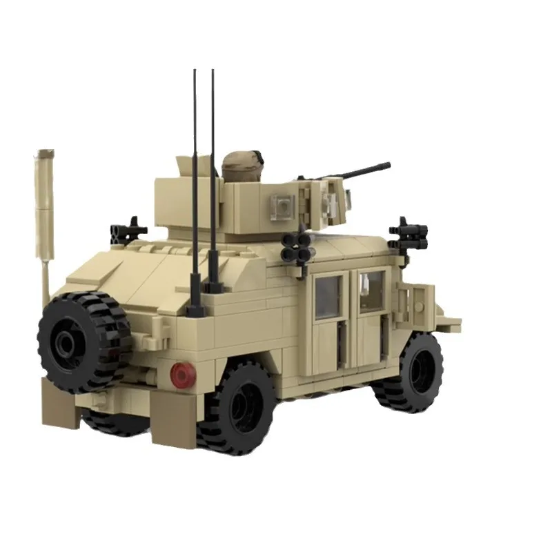 Building Blocks US Military Armored Car Hummer Model Off road Armored Vehicle Kids Adults Assembly Brick Toy for Boys