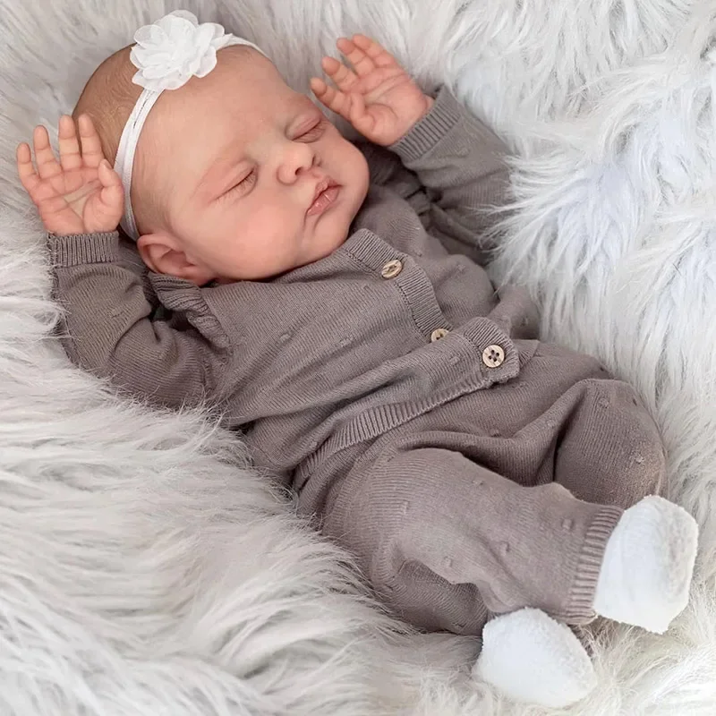 

18inch 45cm Reborn Baby Doll Irys with Soft Cloth Body Hand Painted with Veins Holiday Gifts