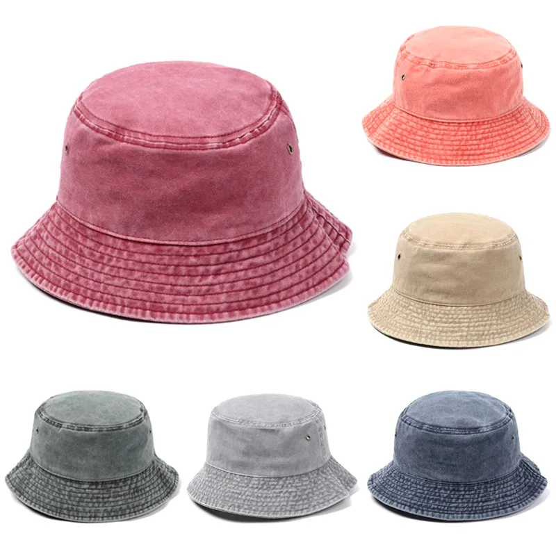 Fashionable And Trendy Women'S Sun Protection Denim Hat Retro Bucket Hat Foldable Fisherman Hat Cotton Sun Hat Neutral Beach Hat