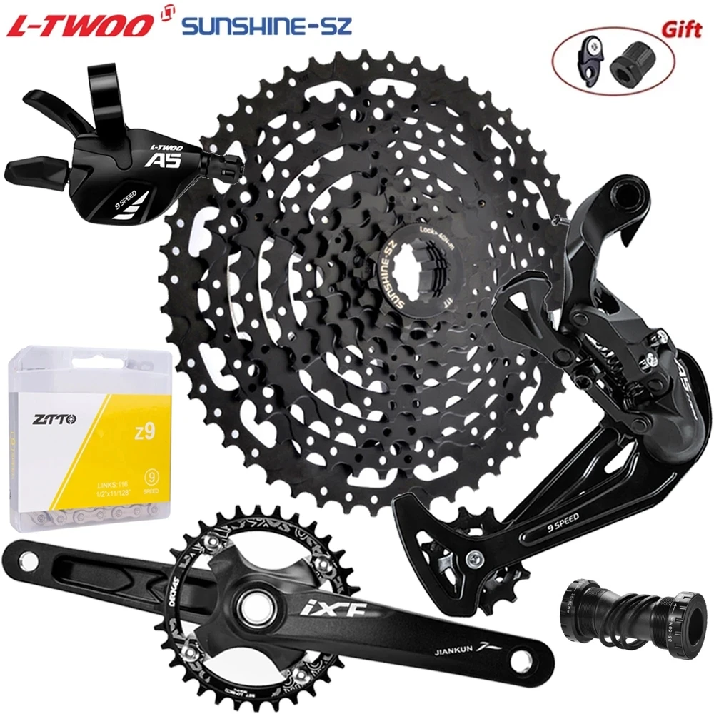 

LTWOO MTB 9 Speed Shifter Groupset 1X9 Trigger Shifter Rear Derailleur 9V Cassette K7 MTB Sprocket Single Crank System 9S Chain