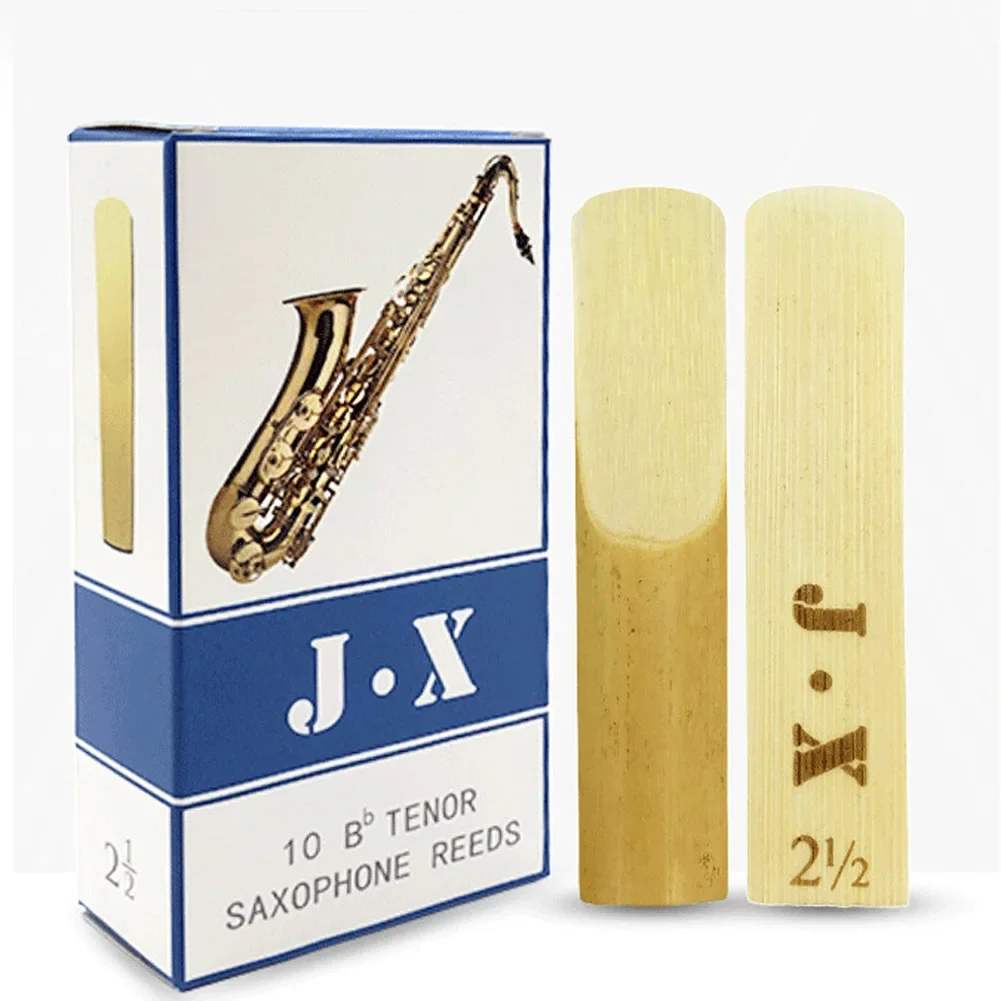 10pcs Eb Tenor Saxophone Reeds Strength 2.5 Woodwind Instrument Saxophone Soprano Sax Clarinet Parts Accessories Sax Reed