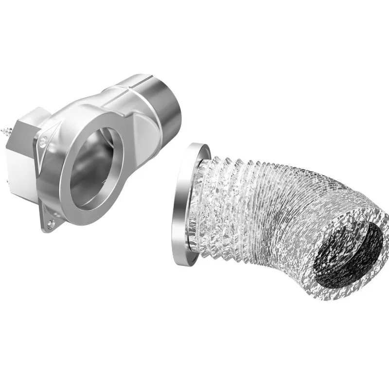 Magnetic Dryer Vent Connector 90° & 180 Degree Airtight Sealing Exhaust Coupling For Clothes Dryer