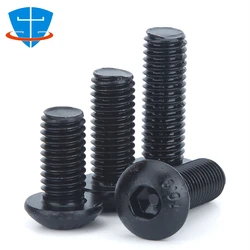 10 Uds 3/16 1/8 5/32 1/4 3/8 5/16 4 #6 #8 #10 #10,9 Grado de aleación de acero angloamericano botón estándar cabeza redonda tornillo con cabeza hexagonal tornillo Allen