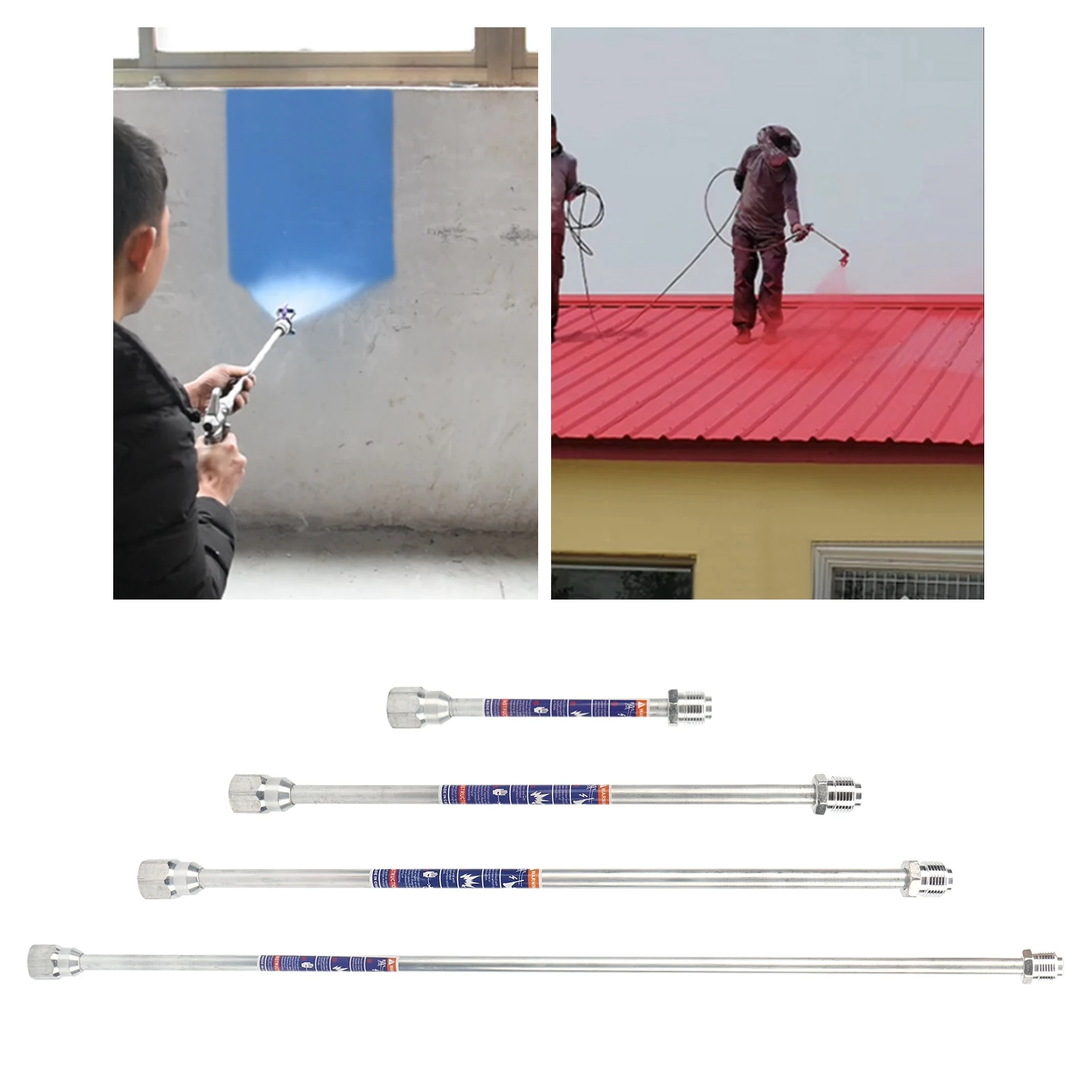 بندقية رذاذ تمديد قضيب دليل الأجهزة البخاخ تمديد قضيب الطلاء بندقية رذاذ تلميح القطب أداة دليل لوازم الأجهزة #4