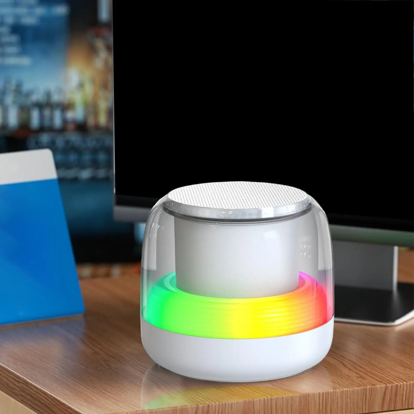 مكبر صوت لاسلكي 5.0 مكبرات صوت مع ضوء RGB مشغل موسيقى صوت محمول مع 7 تنفس متدرج مسبقًا #5