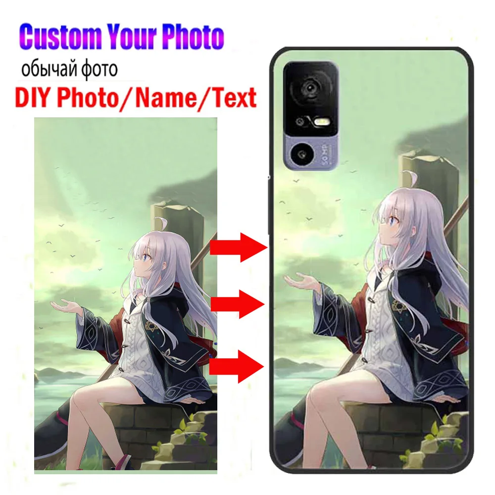 تخصيص DIY صور الحالات الهاتف ل TCL 40 XL 40R 403 غطاء سيليكون ل TCL 20 R 5G 20B 20R حالة لطيف اسم الصورة تصميم