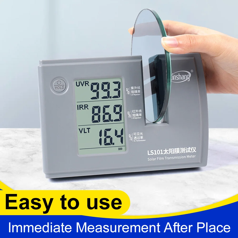 Window Film Tester 3 in 1 Window Tint Meter Visible Light IR UV Transmission Meter Tint Tester Cheap Price for Glass Film LS101