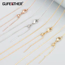 GUFEATHER MB25,fashion thin necklace,nickel free,18k gold rhodium plated,mash up necklace,long necklace diy chain,6pcs/lot