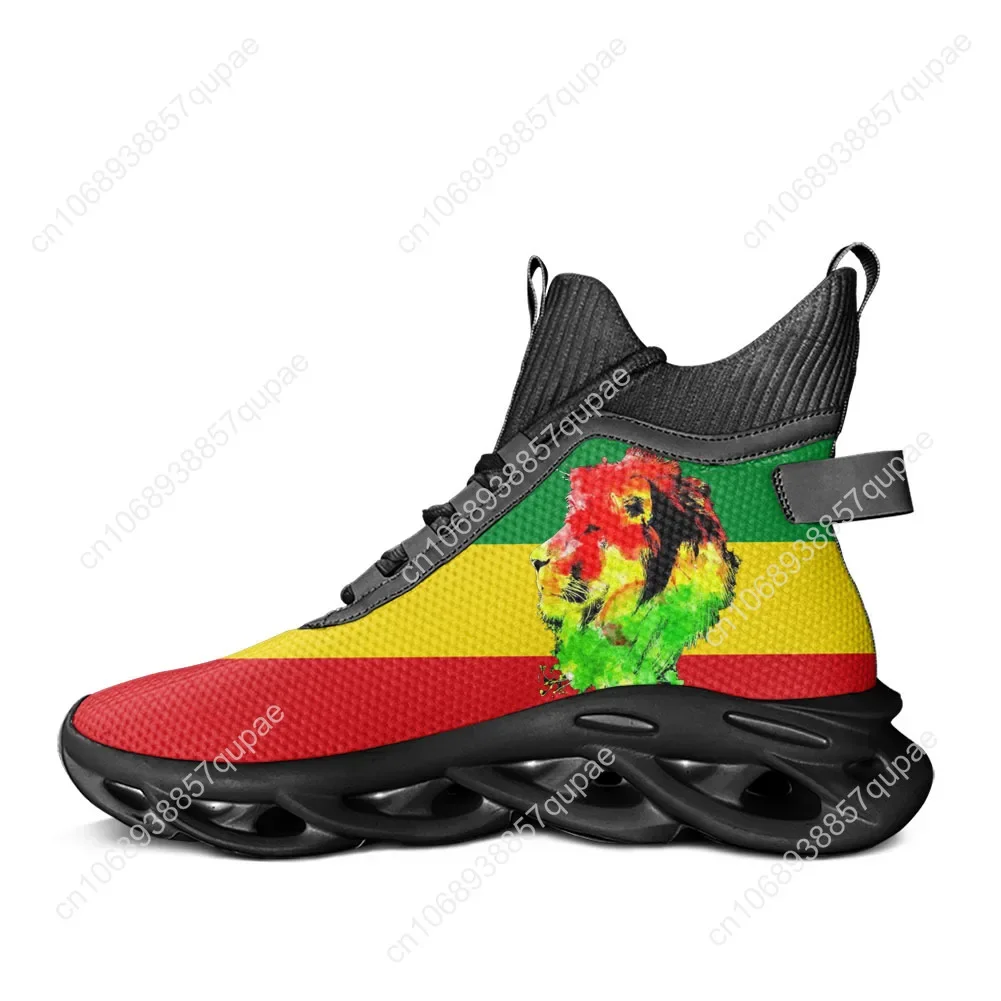 Reggae Rastafari Rasta Lion Of Judah High Top Flats Sneakers Men Women Teenager Shoes Casual Lightweight Mountaineering Sneakers
