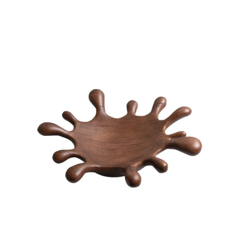 Simple modern wood grain water drop fruit plate model room living room restaurant hotel homestay storage creative decoration