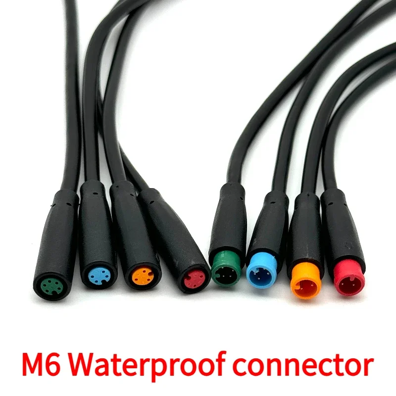 M6 2 3 4 5Pin Julet Electric Butt Plug Connector Wiring Line Scooter Brake Cable Pluger Signal Sensor