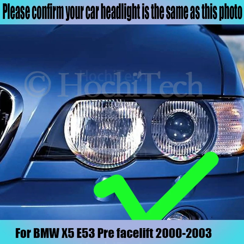 Switchback Cotton Light LED Angel Eye Dual White Amber for BMW X5 E53 Pre Facelift 2000 2001 2002 2003