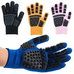 1 PC Pet Glove Cat Grooming Glove Cat Hair Deshedding Brush Gloves Dog Comb For Cats Bath Clean Massage Hair Remover brushe