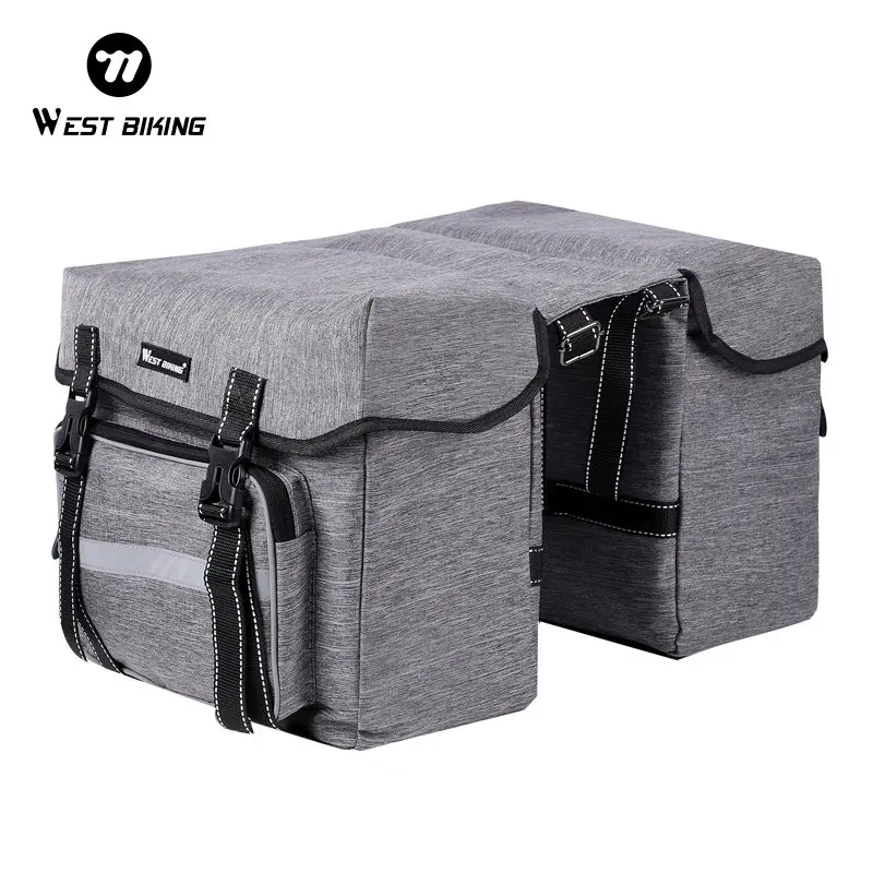 

WEST BIKING Motorcycle Rear Seat Bag Waterproof 25L Large Capacity Outdoor Luggage Carrier Bags Bicycle Trunk Double Pannier Bag