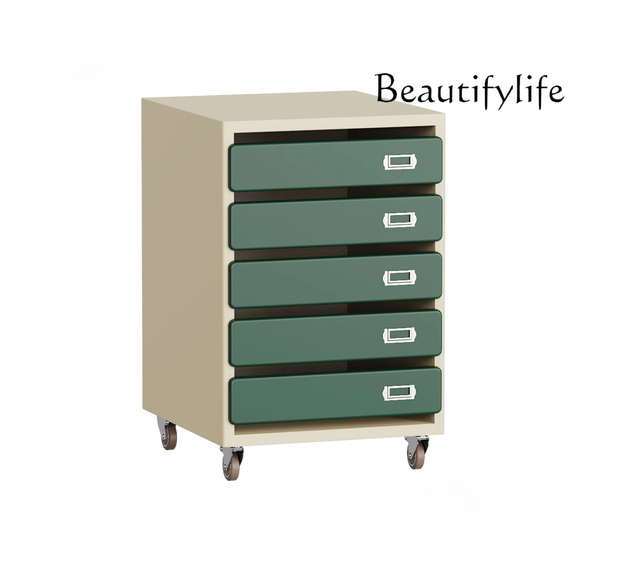 

Zhonggu Mobile File Cabinet Solid Wood Movable Chest of Drawers Study Drawer Small Table Side Cabinet