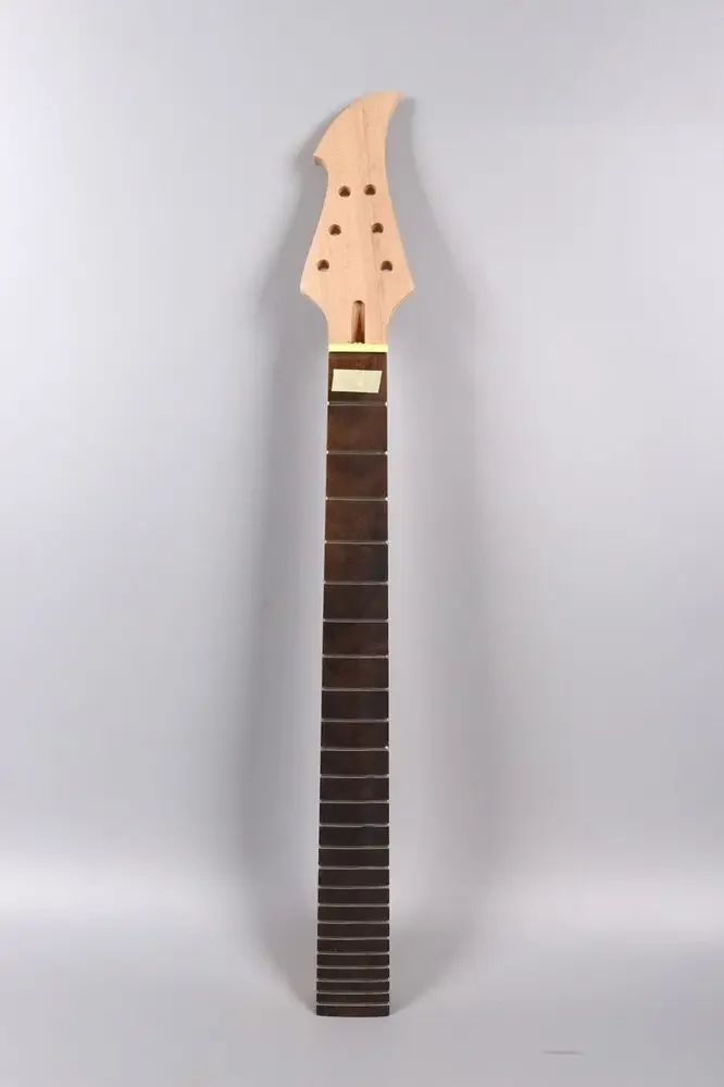 

Yinfente New Guitar Neck 27 Inch 24 Fret Rosewood Fretboard No Inlay Bolt on Style Firebird Head Unfinished DIY Project