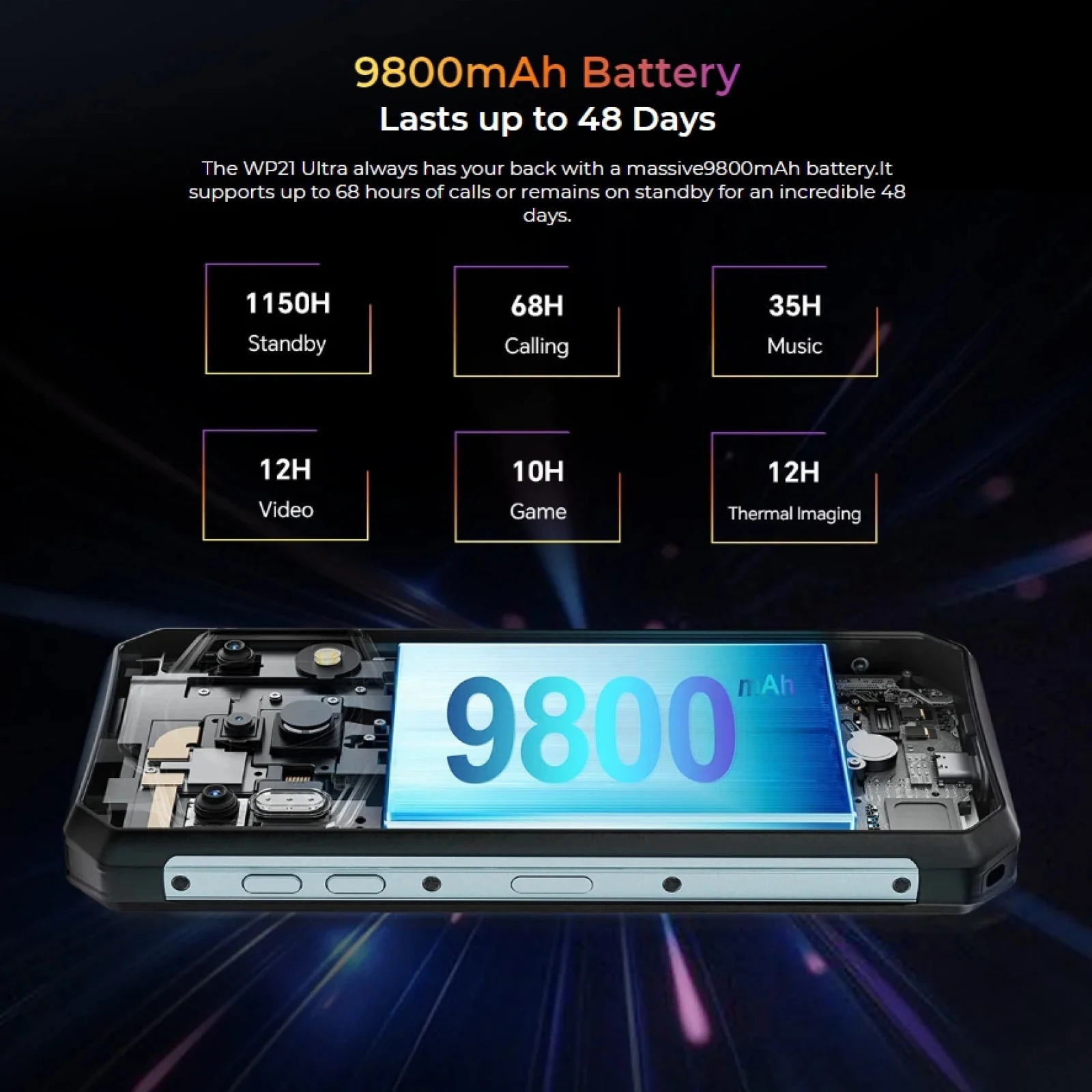 Imagem -05 - Smartphone Ultra Rugged 6.78 Fhd Mais Thermal Imaging 12gb 256gb Helio G99 9800mah 120hz 66w Câmera 64mp Celular