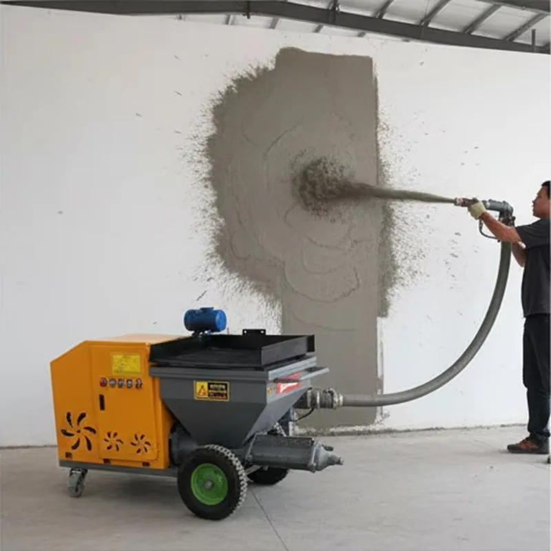 Robust Plaster Spray Machine Automatic Cement Sprayer with Powerful Pump for Building Wall Construction Projects