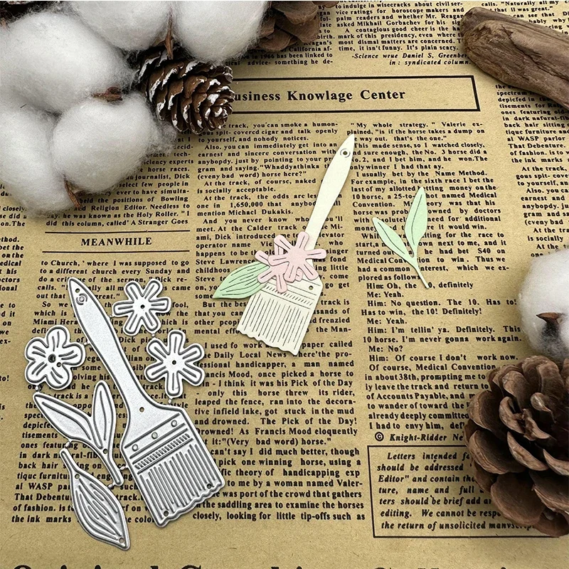 Paint doodle brush Metal Cutting Dies DIY Scrapbooking Album Paper Card Decorative Crafts Embossing Die Cuts Handmade