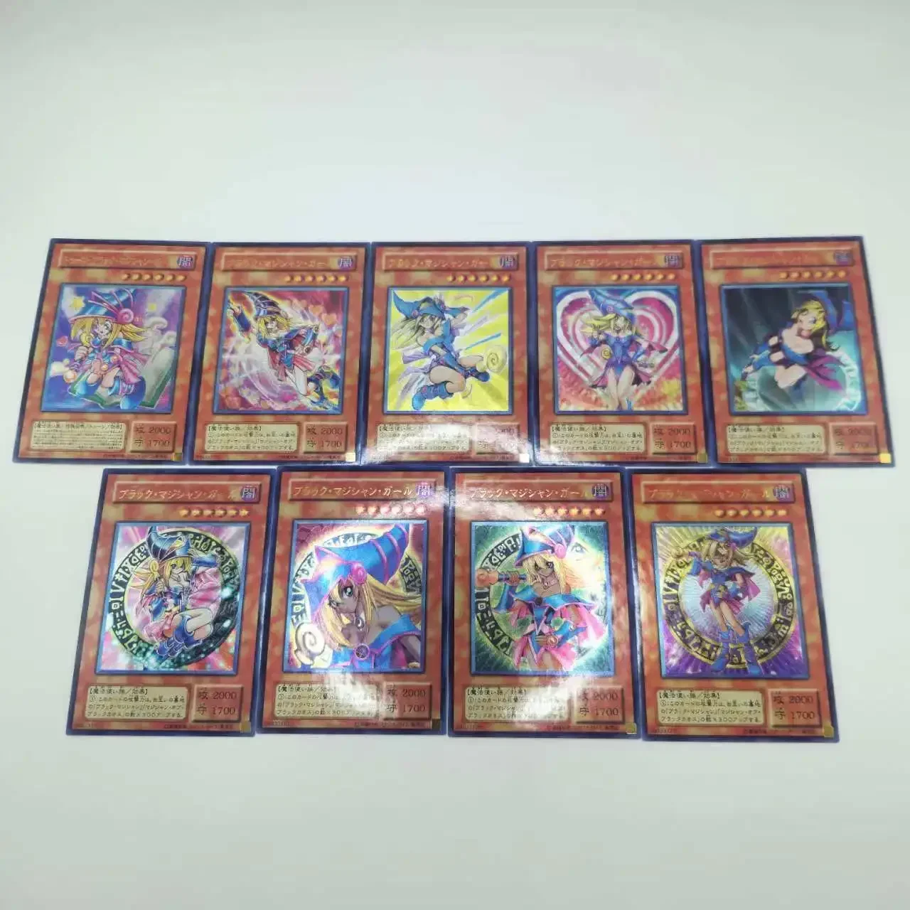 Diy yu-gi-oh! Dunkle Magier Mädchen Serie 1-3 utr grobe Flash-Karte 9 Blatt pro Set Anime Peripherie Spiel Sammel karte Geschenk