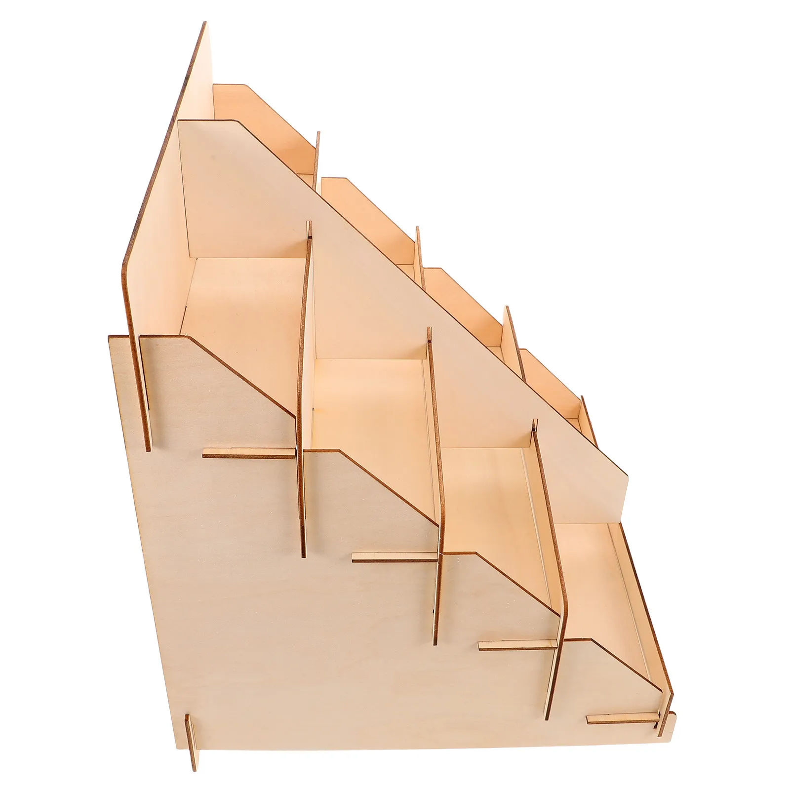 Solid Wood Greeting Card Display Stand Functional Postcard Holder Business Card Rack Countertop Desk Organizer Natural Wood