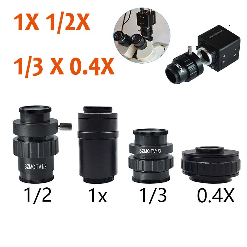 

0.5X 1X 1/3 0.4X C-Mount 25.3mm CTV Adapter For SZM Video Digital Camera Trinocular Stereo Microscope CCD Connector 28mm 38mm