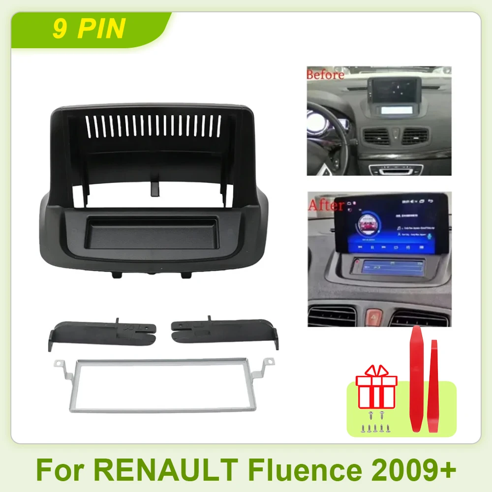 

''9 Inch'' for RENAULT Fluence 2009+ Car Fascia Radio Panel Dash Kit Install Facia Console Bezel GPS Adapter Plate Trim Cover