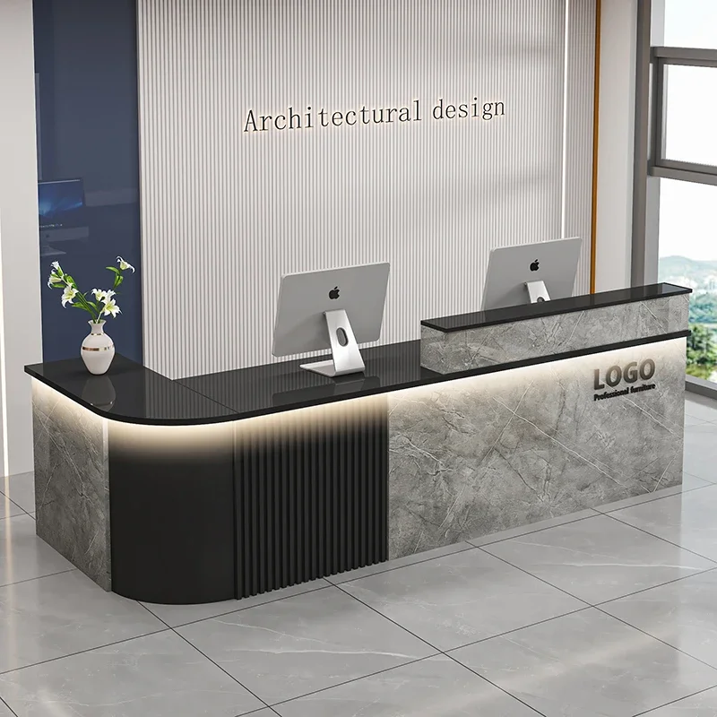 

Professional Office Reception Counter Modern Simple Luxury Design Reception Desk Beauty Salon Bancone Bar Lusso Furniture