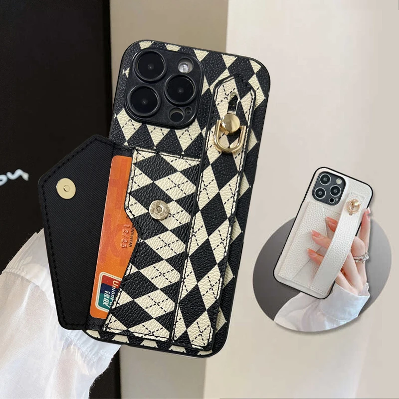 

Кожаный чехол-кошелек с ремешком на запястье для Vivo V50 V27Pro V23 V20 V15 V29E, держатель для карт, ремешок на запястье, сумка-вставка, чехол для телефона