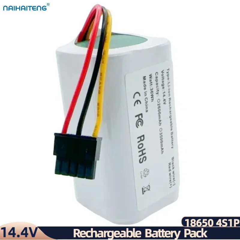 Batteria ricaricabile agli ioni di litio da 14,4 V 14,8 V 2600 mAh 3500 mAh per Xiaomi Mijia Mi Robot Mop 2 Lite Spazzatrice Aspirapolvere MJSTL