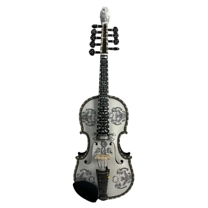 S ound Deluxe fancy Norwegian Hardanger fiddle 4/4 violin (4*5) Hardanger fiddle huge