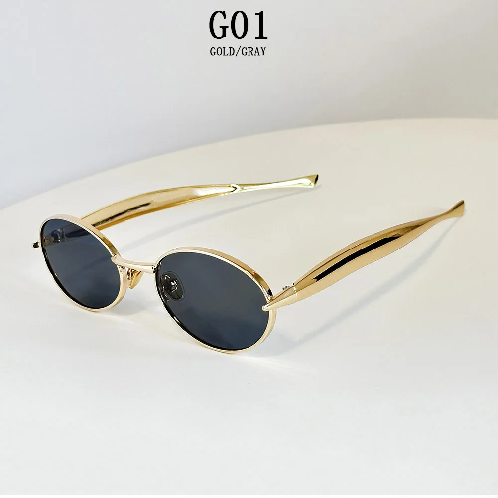 Neue Mode Oval Sonnenbrille Frauen Steampunk Gläser Vintage Sonnenbrille Luxus Dropshipping Lunette Soleil Femme Zonnebrillen Dames – Detail 4