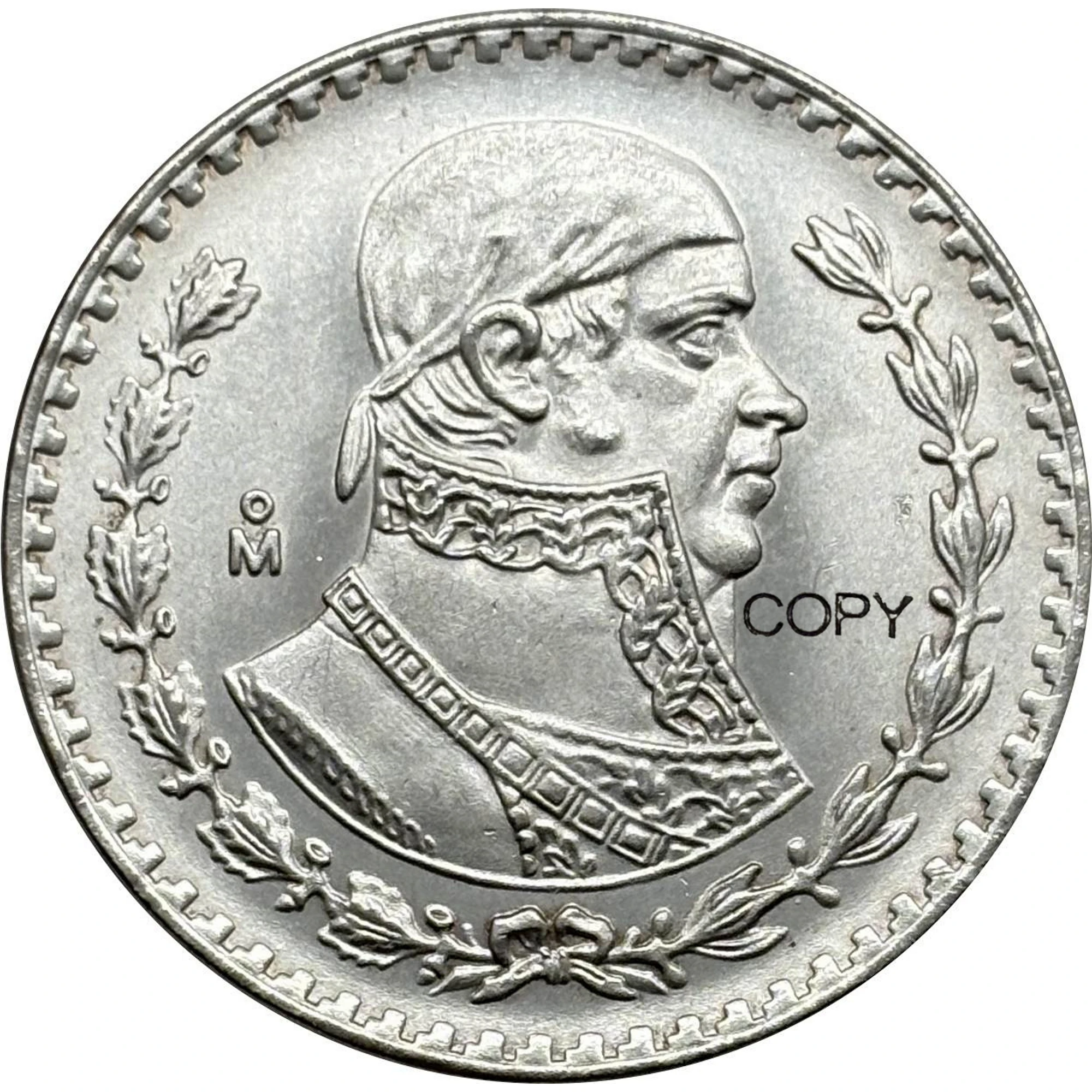 República de México 1 UN Peso Tepalcate 1957 1958 1959 1960 1961 1962 1963 1967 copia chapada en plata moneda conmemorativa coleccionable