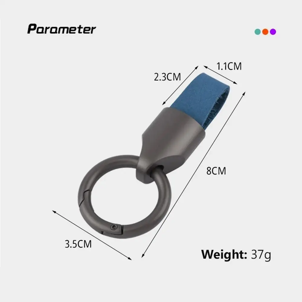 Simple Key Holder Car Key Buckle Key Ring Keys Organizer Leather Key Chain Pendant Bag Charms Round Buckle Women